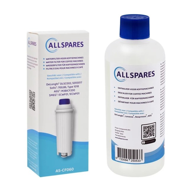 Onderhoudsset Koffiemachine Waterfilter + Ontkalker (500ml) geschikt voor Delonghi Onderhoudsset Koffiemachine Waterfilter + Ontkalker (500ml) geschikt voor Delonghi