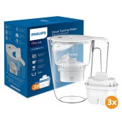Philips Waterfilterkan 3.4L + 3 Micro X-Clean Waterfilter (filtert PFAS) AWP2953WHT3 Philips Waterfilterkan 3.4L + 3 Micro X-Clean Waterfilter (filtert PFAS) AWP2953WHT3