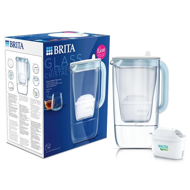 BRITA Glazen Waterfilterkan 2.5L + MAXTRA PRO Waterfilter 1050449 (filtert PFAS) BRITA Glazen Waterfilterkan 2.5L + MAXTRA PRO Waterfilter 1050449 (filtert PFAS)