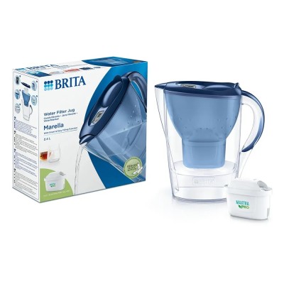 BRITA Marella Waterfilterkan 2.4L Blauw incl. MAXTRA PRO Waterfilter 1051119 (filtert PFAS) BRITA Marella Waterfilterkan 2.4L Blauw incl. MAXTRA PRO Waterfilter 1051119 (filtert PFAS)