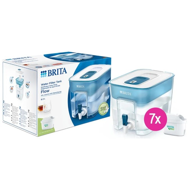 BRITA Waterfilterstation Flow 8.2L + 7 MAXTRA PRO Waterfilters (filtert PFAS) BRITA Waterfilterstation Flow 8.2L + 7 MAXTRA PRO Waterfilters (filtert PFAS)