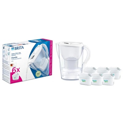 BRITA Marella Waterfilterkan 2.4L + 6 MAXTRA PRO Waterfilters 1051132 (filtert PFAS) BRITA Marella Waterfilterkan 2.4L + 6 MAXTRA PRO Waterfilters 1051132 (filtert PFAS)