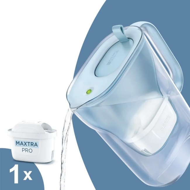 BRITA Style Eco Waterfilterkan 2.4L Poederblauw + MAXTRA PRO Waterfilter 1055740 BRITA Style Eco Waterfilterkan 2.4L Poederblauw + MAXTRA PRO Waterfilter 1055740