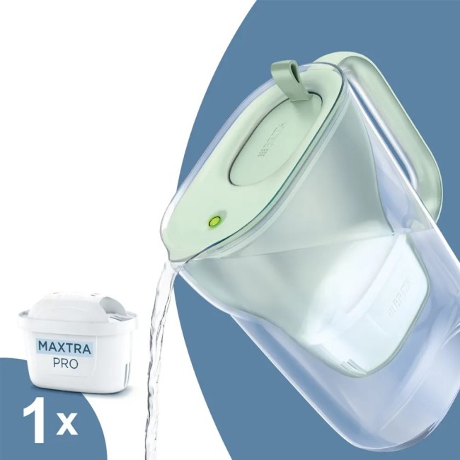 BRITA Style Eco Waterfilterkan 2.4L Poeder Groen + MAXTRA PRO Waterfilter 1055741 BRITA Style Eco Waterfilterkan 2.4L Poeder Groen + MAXTRA PRO Waterfilter 1055741