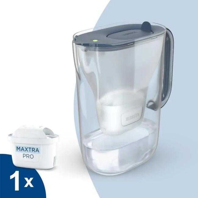 BRITA Style Essential Waterfilterkan 2.4L Steenblauw + BRITA MAXTRA PRO Waterfilter 1057790 BRITA Style Essential Waterfilterkan 2.4L Steenblauw + BRITA MAXTRA PRO Waterfilter 1057790